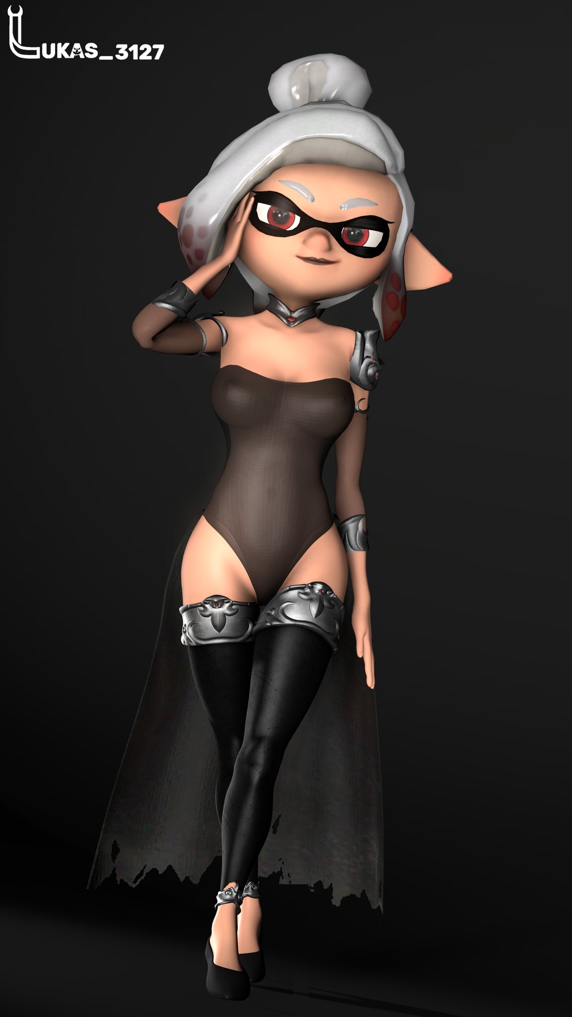 3d 3d_(artwork) gray_hair inkling inkling_girl lukas_3127 red_eyes splatoon tagme