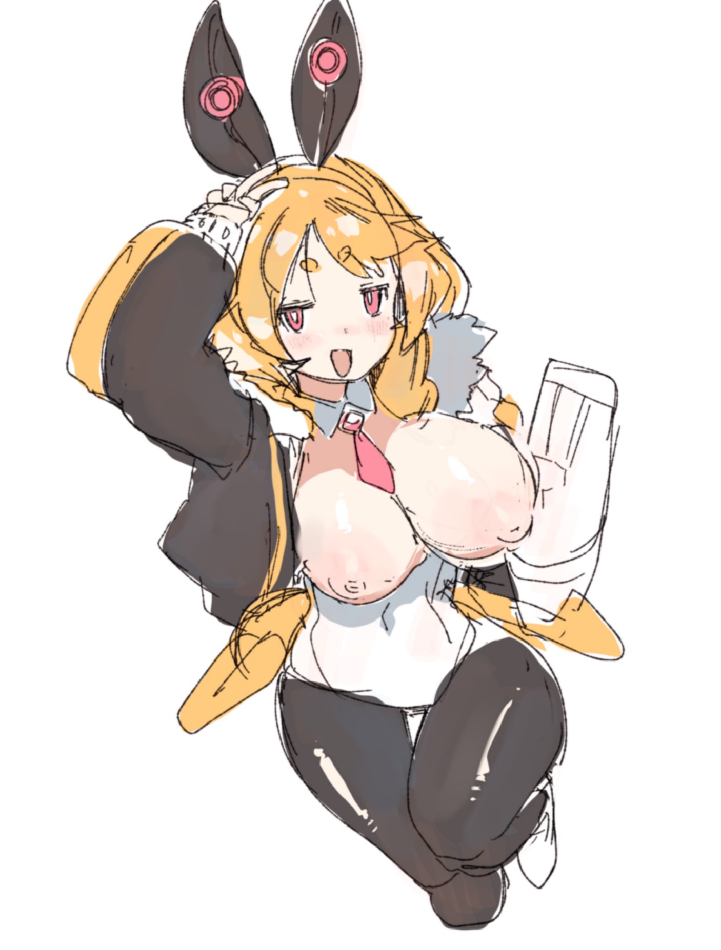 breasts bunny_ears bunny_girl bunnysuit disgaea disgaea_5 disgaea_rpg exposed_breasts future_usalia gorirago gorirago8794 large_breasts nippon_ichi_software usalia_(disgaea)