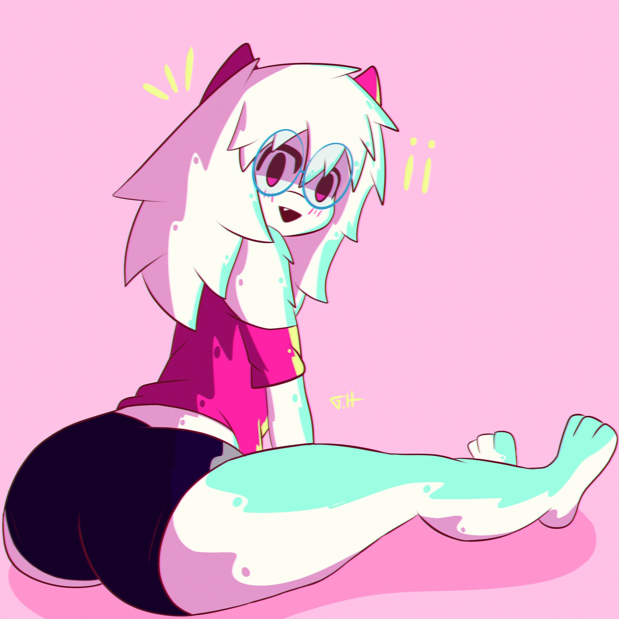 1boy, 2d, aged up, anthro, anthro male, anthro only, ass, barefoot, caprine, casual, deltarune, femboy, furry, furry male, furry only, goofy horns, humanoid, humanoid male, humanoid only, looking at viewer, male, male only, mammal, mammal humanoid, ralsei, solo, undertale (series)