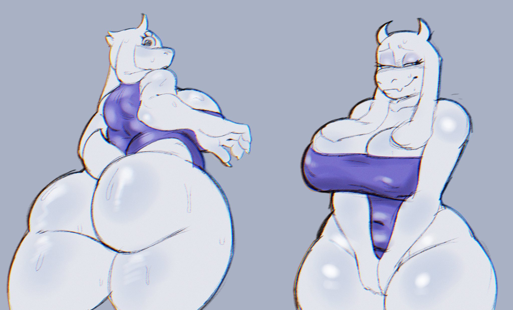 1girls, 2d, anthro, ass, big ass, big breasts, breasts, bubble ass, bubble butt, caprine, clothing, color, fat ass, female, female only, goat, goat girl, greatalmightyjj, horns, huge ass, large ass, leotard, looking at viewer, looking back, milf, monster, monster girl, solo, sweat, tagme, thick ass, thick thighs, toriel, undertale, undertale (series), wide hips