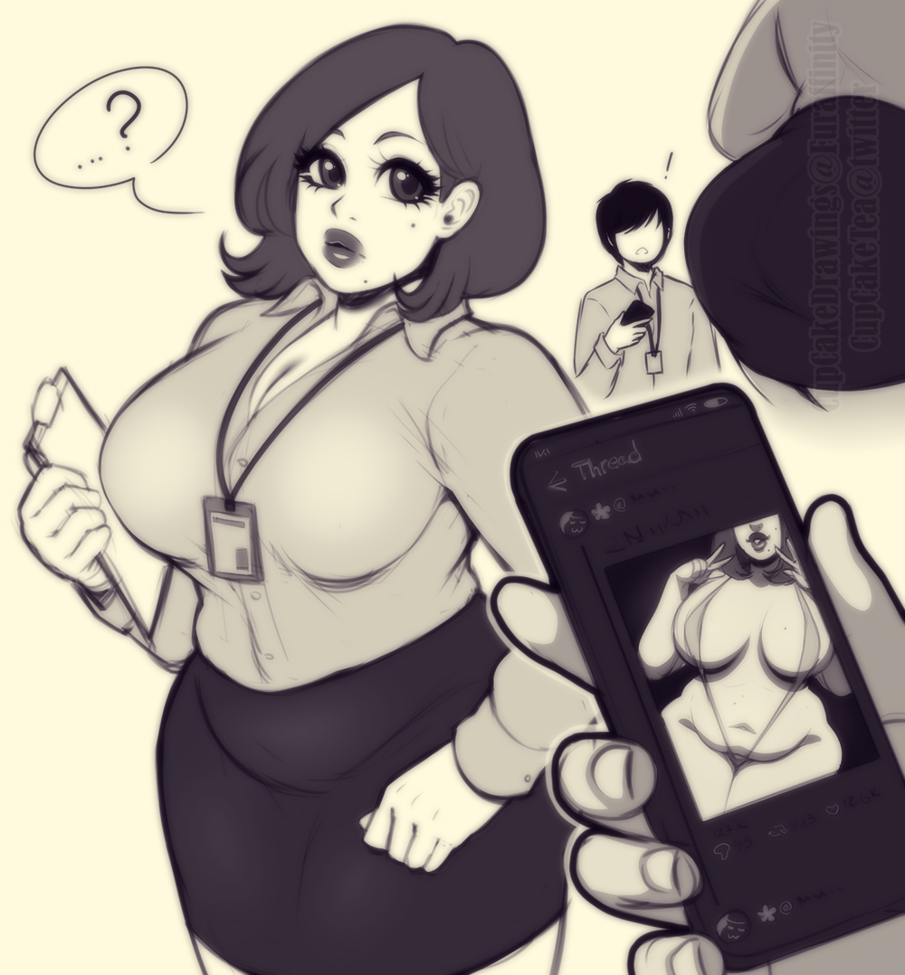 1boy 1boy1girl 1girls 2020 ? absurd_res belly bikini breasts cellphone chubby chubby_female cupcake992 cupcaketea curvaceous curvy female female_focus hips huge_breasts lips male office_lady peace_sign plump_lips short_hair sling_bikini thick_thighs thighs tummy voluptuous wide_hips