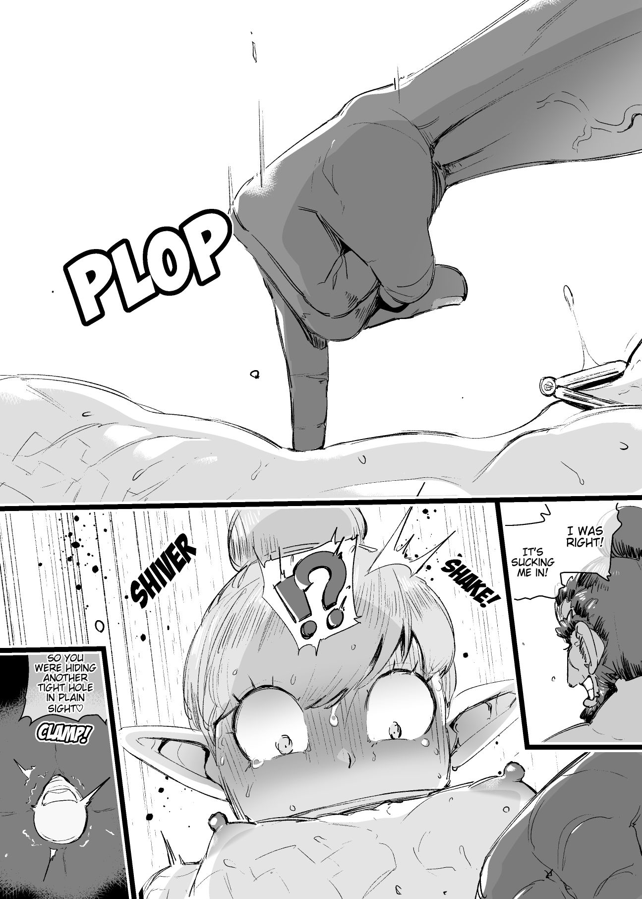 2boys, abs, belly, belly button, belly button penetration, black and white, blush, chastity cage, cum in chastity, cumming in chastity, femboy, ganondorf, ganondorf (tears of the kingdom), gay, gay sex, kirsi engine, kirushi, leaking chastity, link, link (tears of the kingdom), male, male only, monochrome, muscular, muscular male, nude, nude male, on bed, orgasm, orgasm face, pecs, pleasure face, sitting, sitting on person, tears of the kingdom, text, the legend of zelda, trap, trembling, yaoi