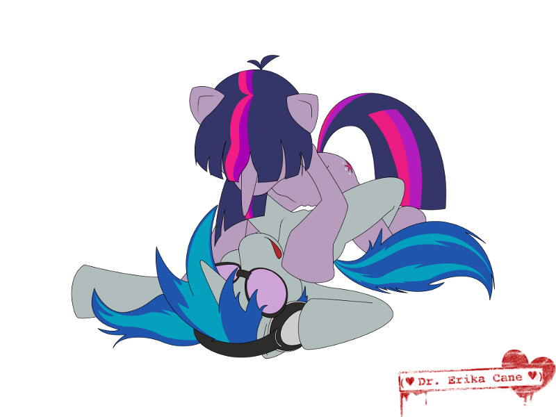 dr-cane friendship_is_magic my_little_pony smooth_skin straight_hair twilight_sparkle_(mlp) vinyl_scratch_(mlp)