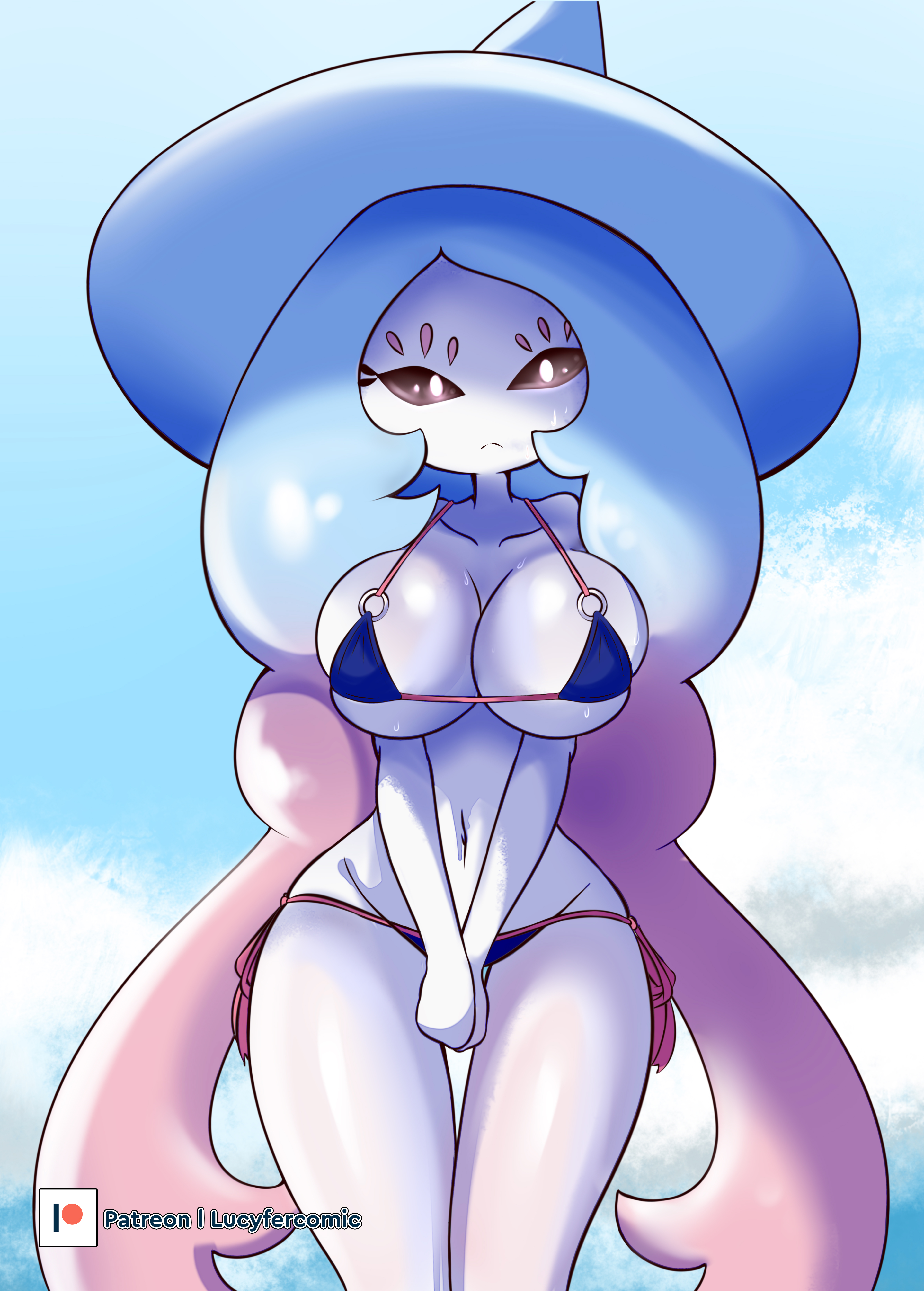 bikini, female, female focus, female only, hatterene, lucyfercomic, nintendo, pokémon (species), pokemon, pokemon (species), tagme
