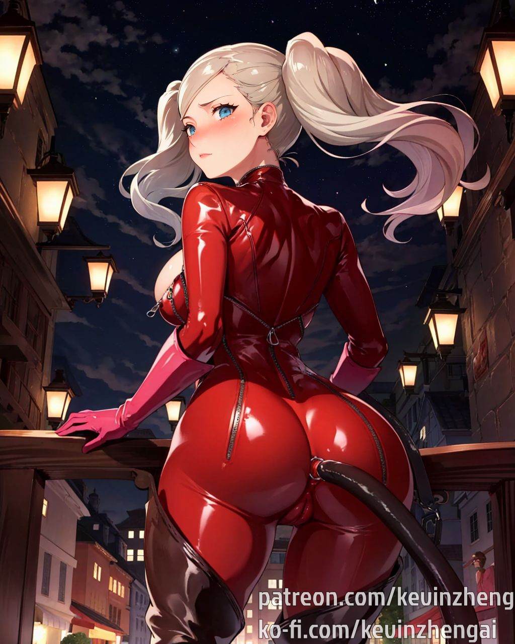 ai_generated alternate_costume ann_takamaki ass atlus bodysuit female female_only kevin_zheng light-skinned_female light_skin nai_diffusion persona persona_5 solo solo_female stable_diffusion tagme