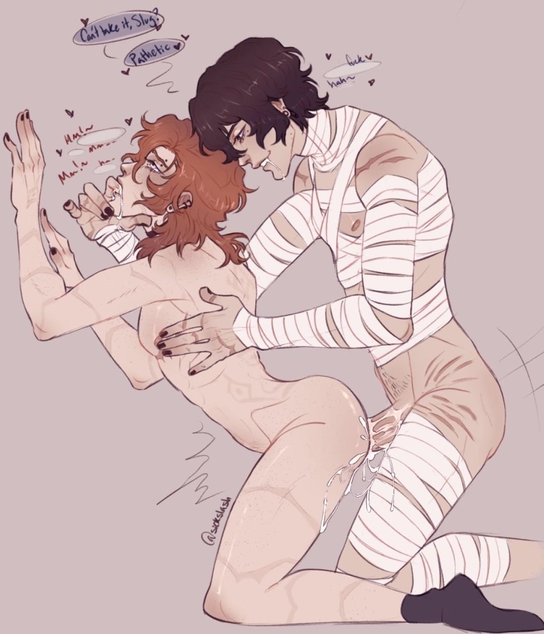 1boy, 1cuntboy, androgynous, bishonen, bungo stray dogs, chuuya nakahara, cuntboy, cuntboy penetrated, cuntboy/male, dazai osamu, degradation, intersex, male, male only, mastectomy scar, nakahara, nakahara chuuya, osamu dazai, pussy, scar, scar on chest, sickslash, skinny, uncensored, vaginal penetration, vaginal sex