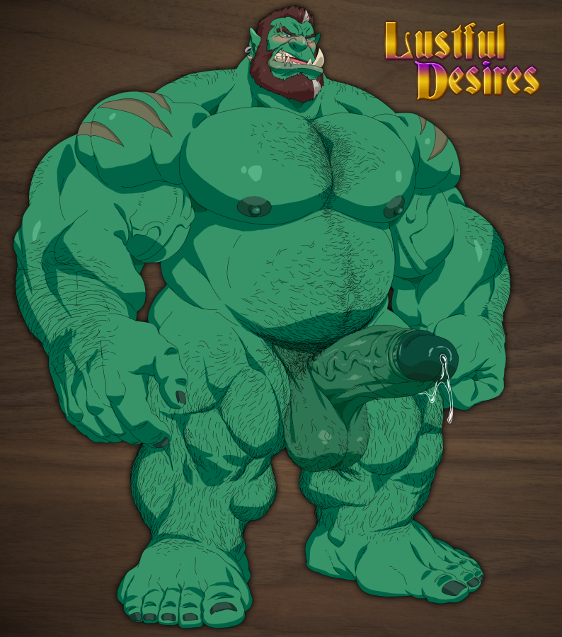 balls beard erection facial_hair feet genitals green_balls green_body green_penis green_skin groth_(lustful_desires) hair hairy humanoid humanoid_genitalia humanoid_penis lustful_desires male male_only musclegut muscular muscular_humanoid muscular_male nipples not_furry nude orc orc_male penis solo vein veiny_penis zoroj