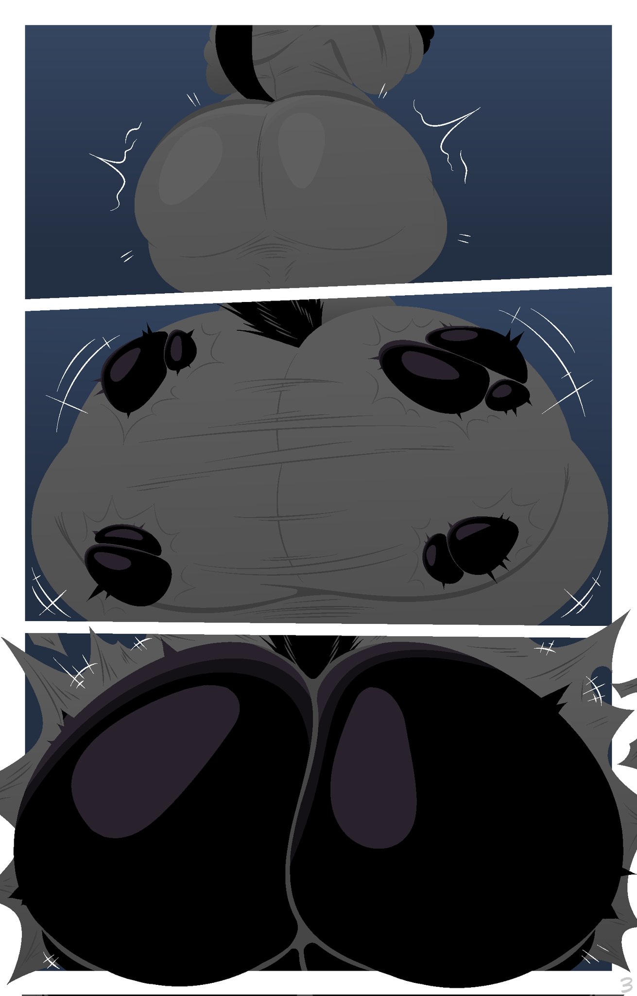 ass, ass expansion, black fur, cat girl, cat tail, catgirl, comic, ekkokenight, female, huge ass, magic cat academy, momo (google), page 3, ripped clothing, tagme, textless