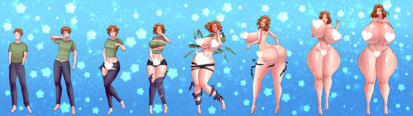 breast_expansion censored gender_transformation genderswap_(mtf) keygii large_breasts milf sequence tagme thick_thighs transformation transformation_sequence