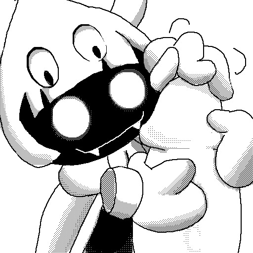 2d_(artwork) anthro fangs gay gloves handjob horns kirby_(series) kirby_triple_deluxe male/male mark monochrome penis smiling_at_viewer spider taranza