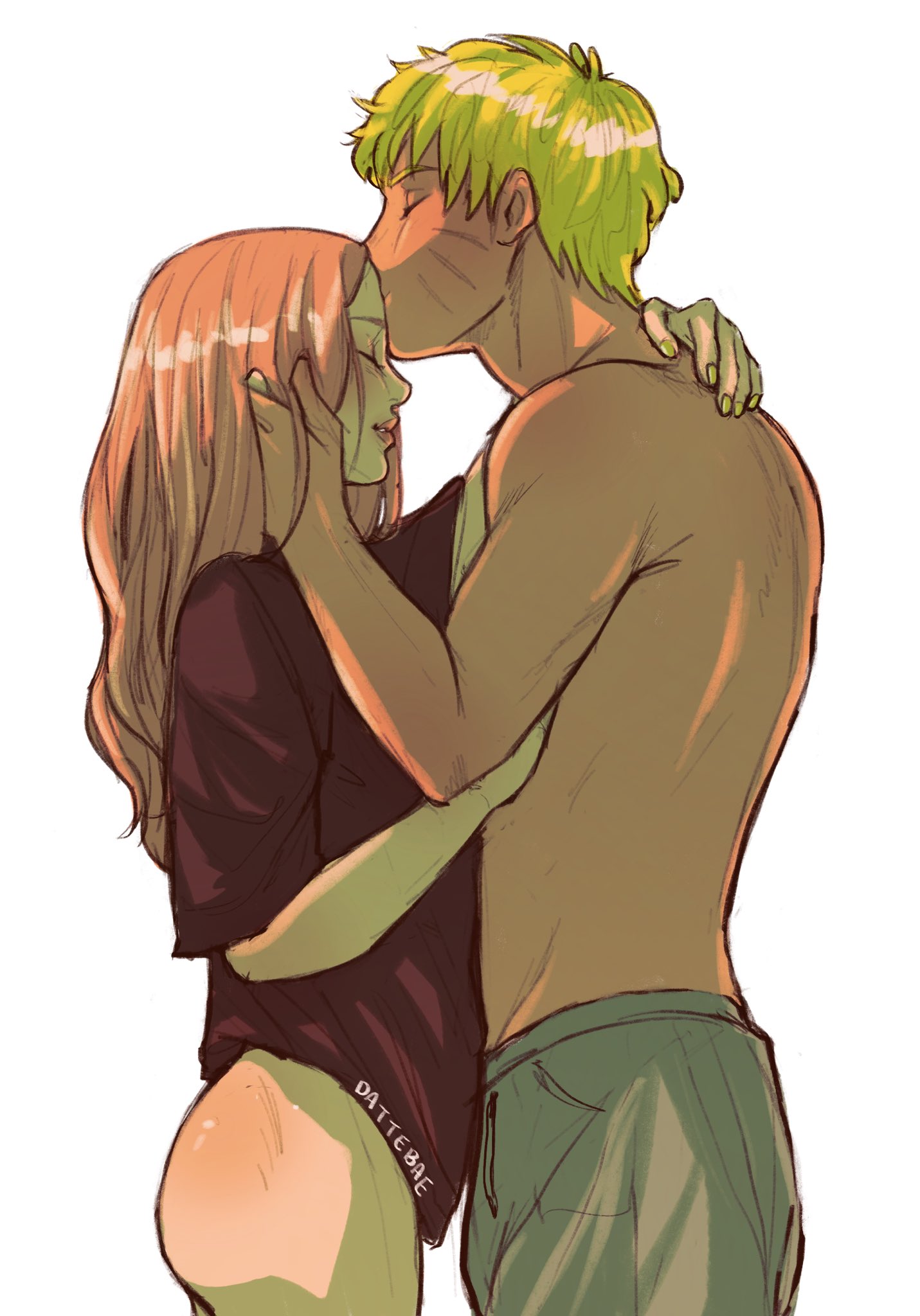 1boy, 1girls, ass, ass focus, blonde hair, boruto: naruto next generations, bottomless, caress, caressing, caressing head, closed eyes, clothed, clothing, cuddling, dattebae, embrace, embracing, facial markings, female, haruno sakura, hi res, high resolution, highres, kissing, light skin, light-skinned female, light-skinned male, lips, lipstick, long hair, makeup, male, male/female, messy hair, nail polish, naruto, naruto (series), naruto uzumaki, no panties, painted nails, pale skin, pale-skinned female, partially clothed, petite, pink hair, pink lips, pink lipstick, romantic, romantic ambiance, sakura haruno, shounen jump, smile, standing, straight, t-shirt, topless, topless male, uzumaki naruto, whisker markings, whiskers, white background, yellow hair, yellow nail polish, yellow nails