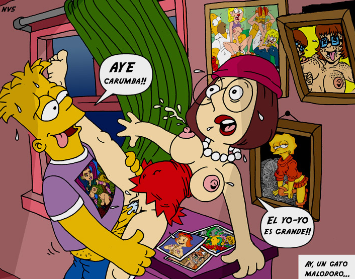 2005 bart_simpson clothing crossover family_guy female glasses hanna-barbera homer_simpson human lactation lisa_simpson male meg_griffin nev nipples pregnant pussy scooby-doo sex straight tagme the_simpsons velma_dinkley