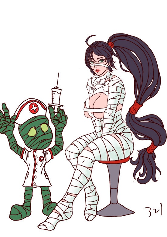 akali amumu breasts female girl league_of_legends nurse_akali riot_games samiri