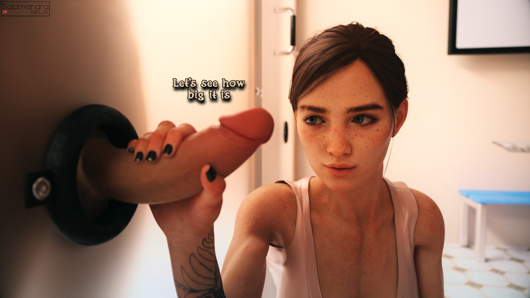 1girls, 3d, breasts, chest, curvaceous, curvy, curvy figure, digital media (artwork), ellie (the last of us), ellie williams, female, female focus, hair, hips, hourglass figure, human, legs, light skin, light-skinned female, lips, mature, mature female, naughty dog, petite, petite body, petite female, salamandraninja, slim, slim figure, slim waist, sony corporation, sony interactive entertainment, the last of us, the last of us 2, thick, thick legs, thick thighs, thighs, waist, wide hips