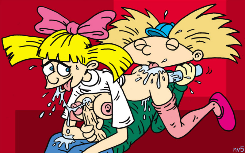 1boy 1girls 69 anilingus arnold_shortman blonde_hair breasts color erection exposed_breasts female helga_pataki hey_arnold! human human_only male male_focus nev nickelodeon nipples penis rimming straight toony veiny_penis vibrator