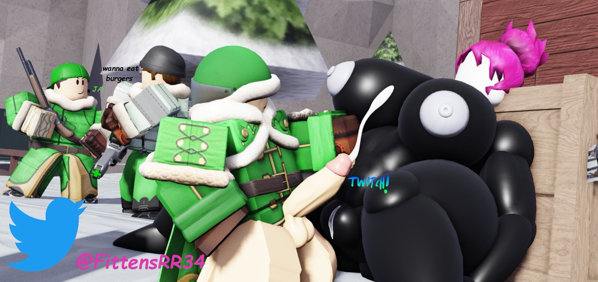 1girls, 3boys, 3d, balls, bottomless male, breasts, cum, dialogue, doctor (rolve), duo focus, female, fittens, flanker (rolve), guest (roblox), height difference, male, nipples, official alternate costume, penis, pussy, roblox, roblox game, robloxian, rolve, tagme, text, thighs, trooper (rolve), twitter username, typical colors 2