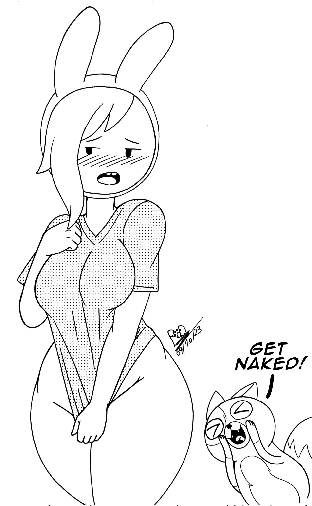 adventure time, bottomless, cake the cat, female, fionna and cake, fionna the human girl, rodakihiro, tagme