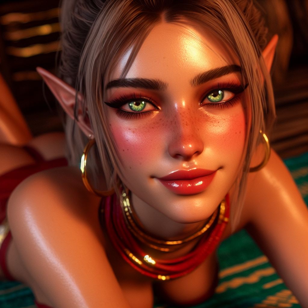 ai_generated bikini blonde_hair blood_elf blood_elf_female warcraft world_of_warcraft