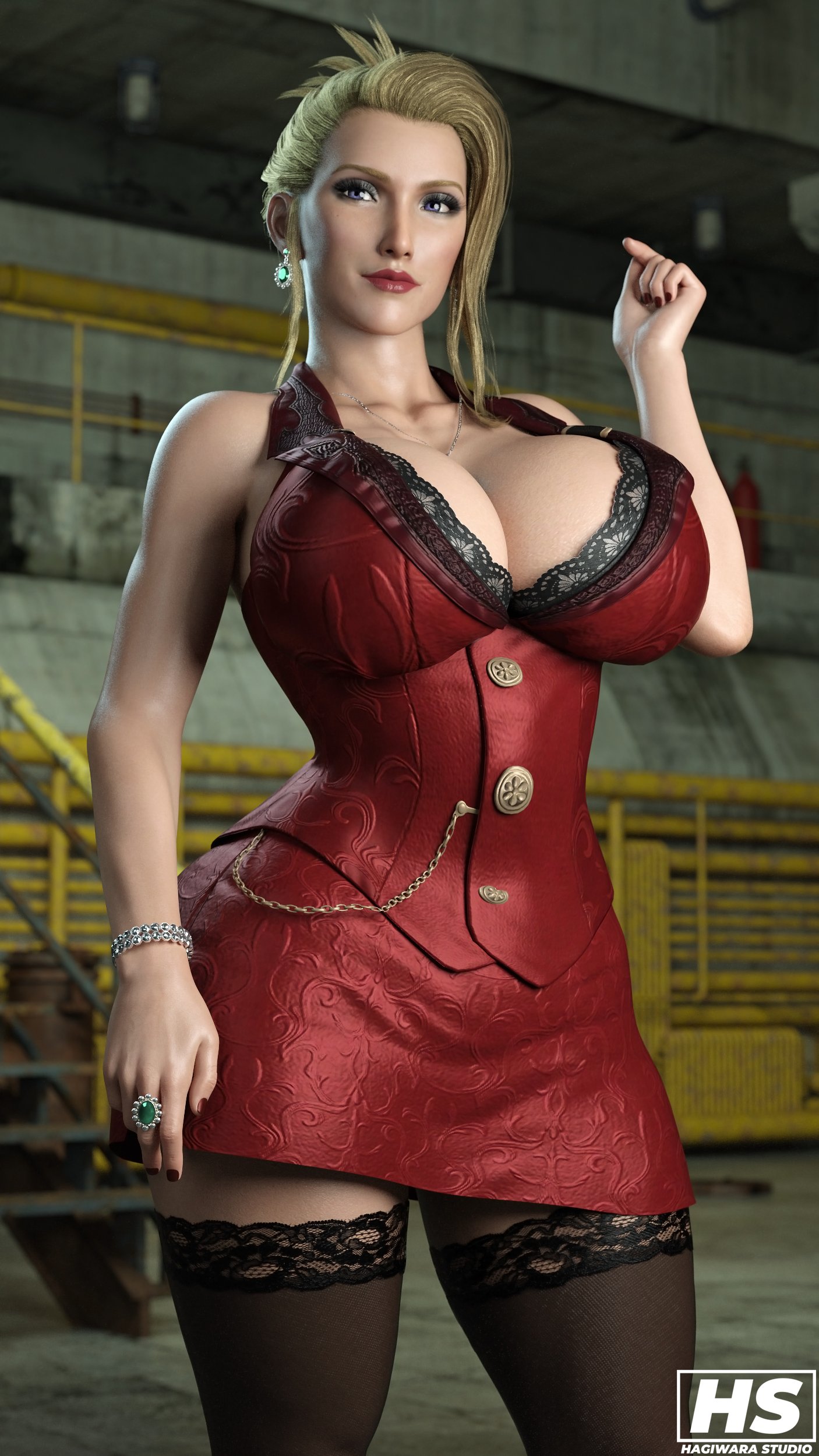1girls, 3d, ass, big breasts, blonde hair, breasts, cleavage, dress, female, female only, final fantasy, final fantasy vii, final fantasy vii remake, hagiwara studio, huge ass, huge breasts, large ass, large breasts, mature female, milf, pose, posing, scarlet (ffvii), thick, thick ass, thick hips, thick thighs, tight clothing, wide hips