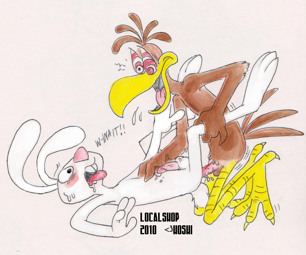 2010 anal anal_penetration anal_sex avian bird brown_feathers brown_fur bunny cocoa_puffs cottontail cum_in_ass cum_while_penetrated erection furry_only gay holding_leg interspecies lagomorph legs_held_open local-shop long_ears mascot mind_control motion_lines mouth_open no_humans penis_size_difference pink_nose rabbit rabbit_tail rape sonny_the_coo-coo_bird spiral_eyes sweat tail_feathers thrusting_into_ass tongue_out trix trix_rabbit veiny_penis white_background white_fur