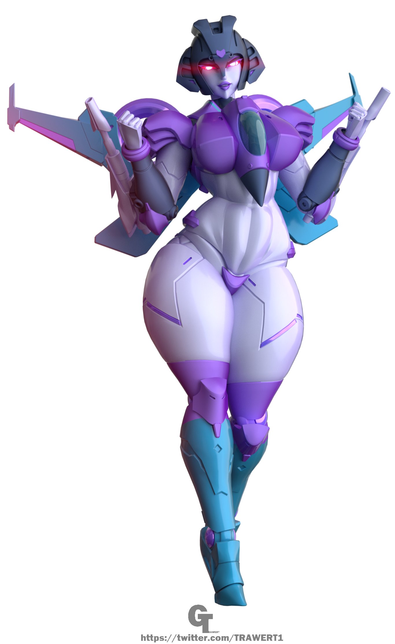 alien alien_female alien_girl alien_humanoid armor armored_female big_boobs big_breasts big_tits boobs breasts cybertronian decepticon purple_body red_eyes robot robot_female robot_girl robot_humanoid robot_joints slipstream thick_ass thick_thighs thunder_thighs thunderthighs tits transformers trawert turbines wings