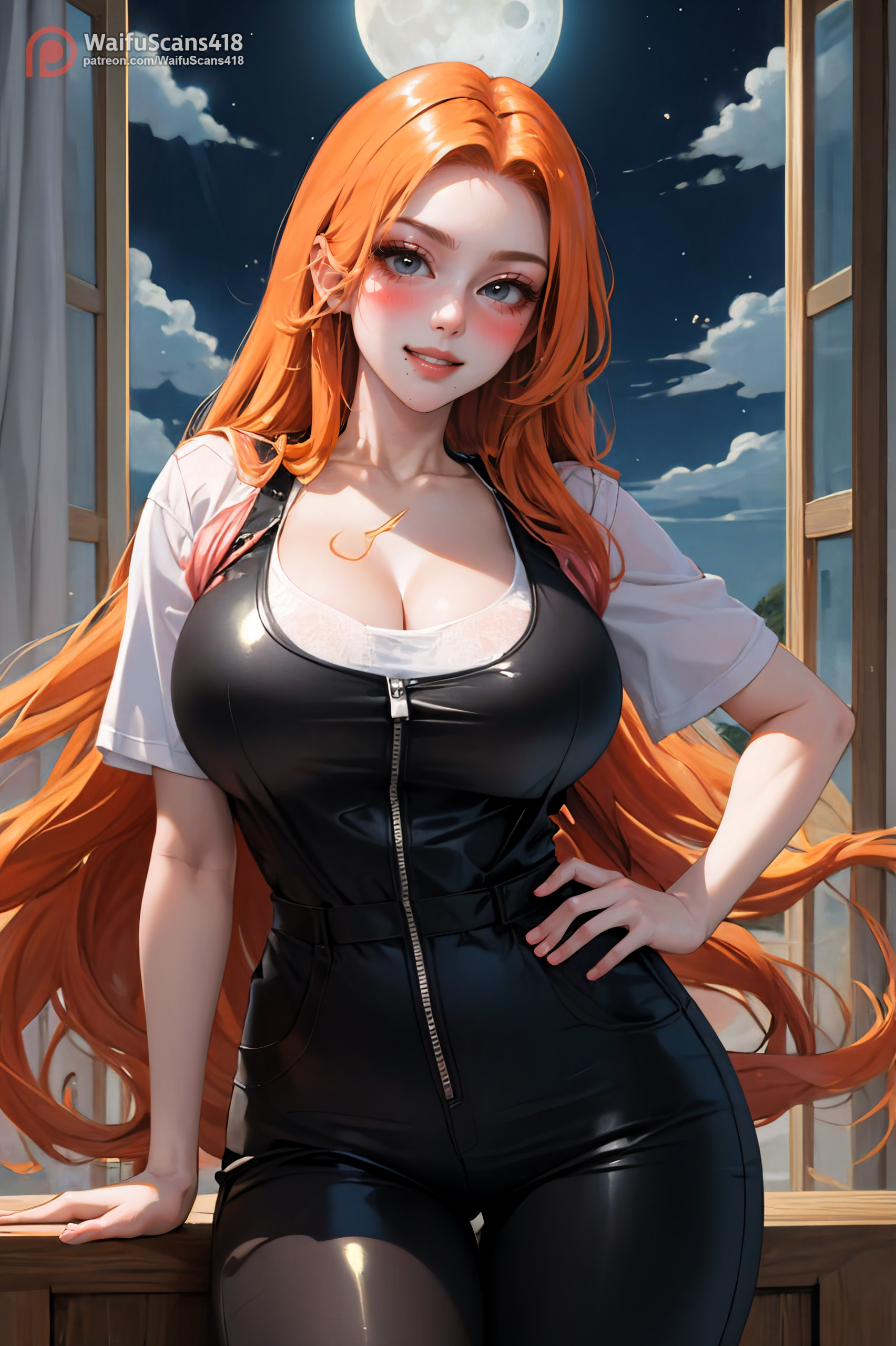 ai generated, bleach, breasts, female, high resolution, highres, matsumoto rangiku, mommy, stable diffusion, waifuscans418