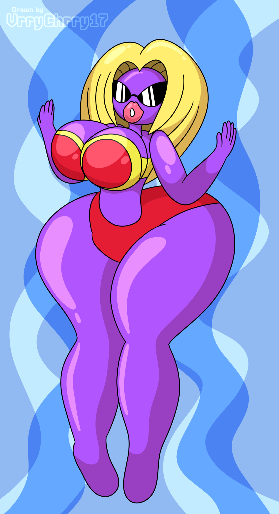 crossover disney dollification female huge_ass huge_breasts jynx knick_knack navel permanent_smile pixar pokemon pokemon_(species) sunglasses sunnification sunny_miami thick_thighs transformation vrrychrry17 wide_hips