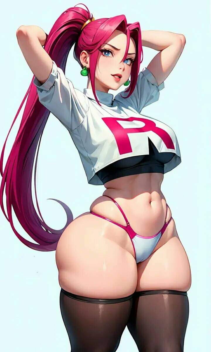 1girls, ai generated, areola slip, areolae, bikini, breasts, curvaceous, curvy body, curvy female, curvy figure, female, female focus, female only, huge areolae, huge breasts, jessie (pokemon), long hair, micro bikini, milf, nintendo, older female, pink hair, pokemon, pokemon (anime), seductive look, skindentation, spandex suit, stable diffusion, team rocket, thick thighs, wide hips