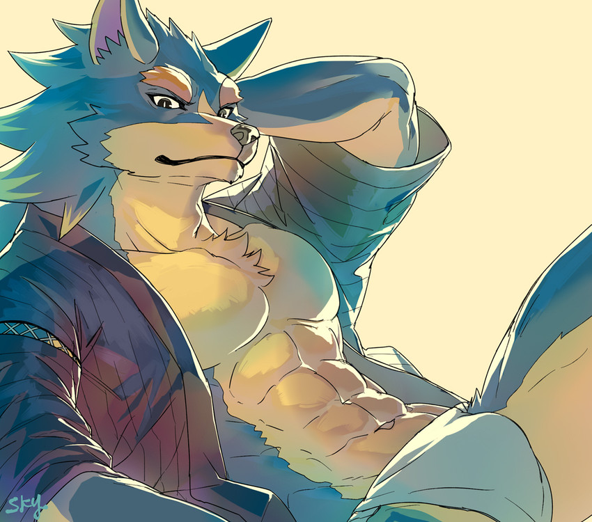 male_only muscular underwear wolf wolfgang_(animal_crossing)