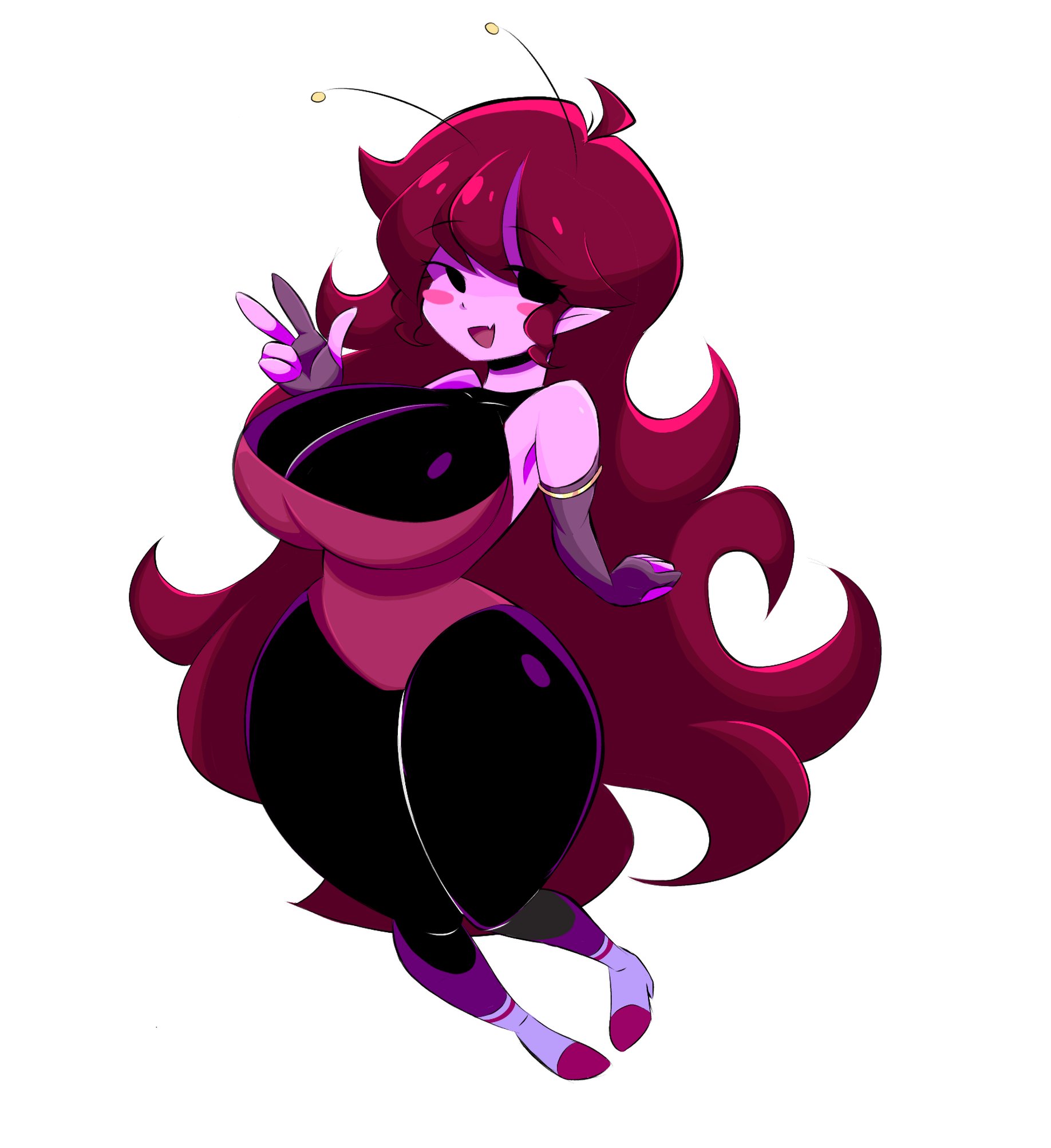 ass, big ass, big breasts, breasts, clothed, female, female only, friday night funkin, girlfriend (friday night funkin), no bra, starcatcher gf (heartlocket), sunrisenew