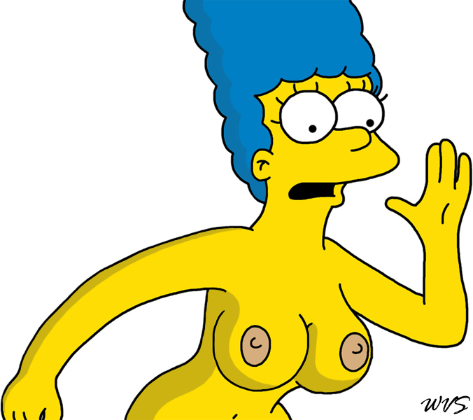 blue_hair breasts color female female_only front_view hair human marge_simpson nipples nude solo tagme the_simpsons wvs yellow_skin