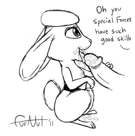 bestiality cum cum_in_mouth dialogue disembodied_penis faceless_male fellatio female furnut hop_(film) illumination_entertainment interspecies monochrome oral penis pink_beret_(character) rabbit rough_sketch tagme