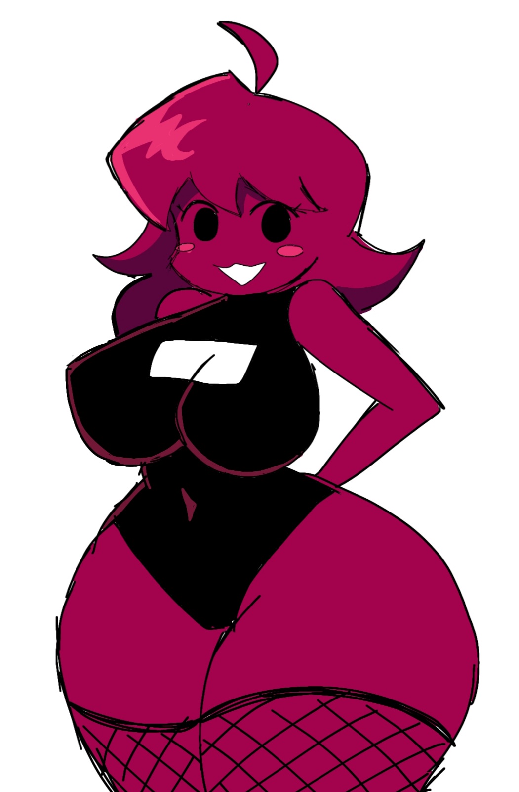 ass, big ass, big breasts, bottom heavy, breasts, clothed, female, female only, friday night funkin, girlfriend (friday night funkin), huge ass, huge breasts, minus gf (iagoanims), momiji (artist), no underwear, pear shaped, sideass, toony, wide hips