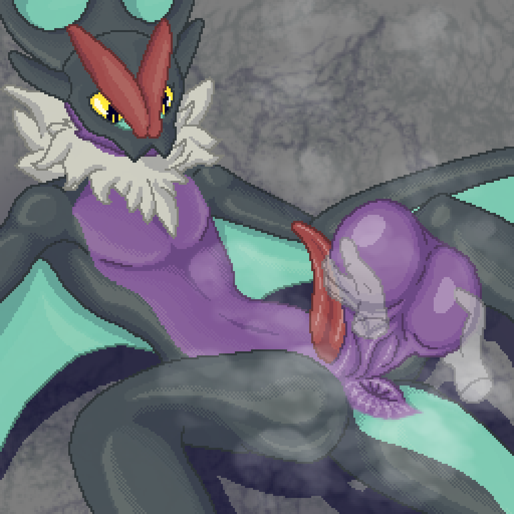 anthro anus ass athletic balls balls_on_tail bat big_balls bodily_fluids digital_media_(artwork) disembodied_hand generation_6_pokemon genitals ghost_hands grey_body hand_on_balls iv lifting_balls looking_at_genitalia lying male mammal neck_tuft nintendo noivern noodlybat_(artist) on_back penis pixel_(artwork) pokemon pokemon_(species) presenting puffy_anus purple_body saggy_balls simple_background slim small_waist solo spread_legs spreading steam sweat sweaty_butt tapering_penis tuft wings