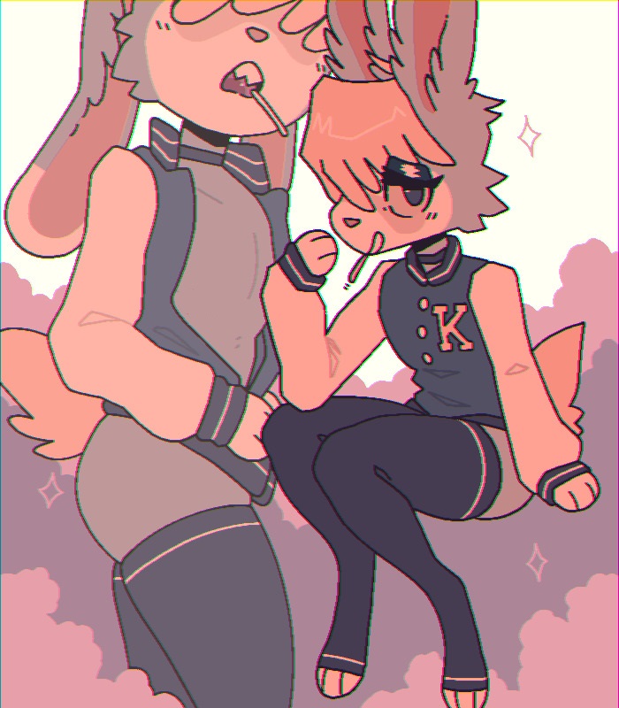 1boy 1femboy 1furry 1male animal_crossing anthro anthro_male anthro_only blonde_hair choker deceased_bunny_(artist) femboy furry furry_male furry_only hair jacket kneehighs kneesocks looking_at_viewer male narrowed_eyes nintendo open_mouth rabbit rabbit_boy sasha_(animal_crossing) sharp_teeth smile smiling_at_viewer socks solo solo_male stockings teeth thigh_socks thighhighs toeless_legwear toeless_stockings