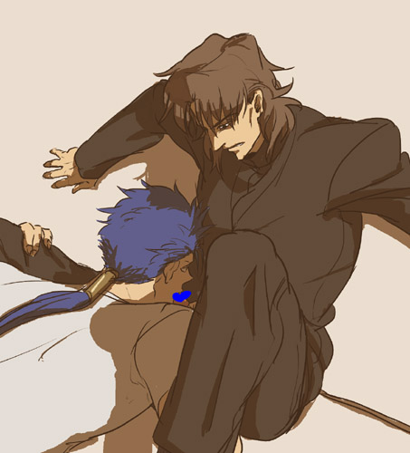 censored cu_chulainn_(fate) fate/stay_night fate_(series) gay kirei_kotomine yaoi