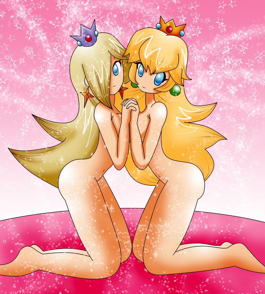 color female female_only hair human human_only lucky-jj mario_(series) multiple_females multiple_girls nintendo princess_peach princess_rosalina yuri