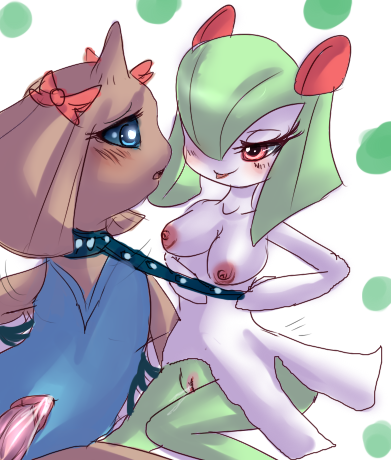 anthro blush breasts color female hitmontop interspecies kirlia male nipples penis pokemon pokemon_(species) pokemon_gsc pokemon_rse tagme vulva white_skin