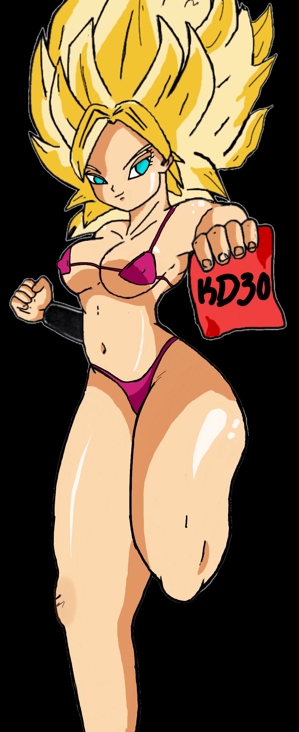 1female 1girls artist_name bare_legs bare_midriff bare_shoulders bare_skin bare_thighs belly belly_button big_ass big_butt big_thighs bikini bikini_bottom bikini_top black_armwear black_background blue_eyes breasts caulifla curvaceous curves curvy curvy_body curvy_female curvy_figure curvy_hips curvy_thighs dragon_ball dragon_ball_super erect_nipples erection female female_focus female_only female_saiyan female_solo fist fists_clenched kiokendragon knee_up looking_aside looking_at_another looking_pleasured navel nipple_bulge nipples old_art pink_bikini red_cloth saiyan saiyan_girl shiny shiny_ass shiny_body shiny_breasts shiny_hair shiny_shoulders shiny_skin shoulders solo solo_female solo_focus spiky_hair super_saiyan thick thick_ass thick_breasts thick_butt thick_hips thick_legs thick_thighs thighs universe_6 universe_6/universe_7 universe_6_girls watermark yellow_hair