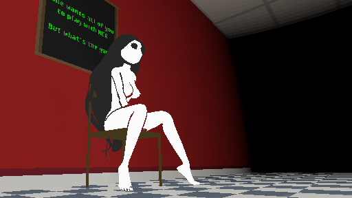 1girls 3d alternate_version_available barefoot black_hair chair completely_nude completely_nude_female female female_only full_body hauntedsmut her_(imscared) imscared long_hair naked naked_female nude nude_female sitting sitting_on_chair solo solo_female white_body