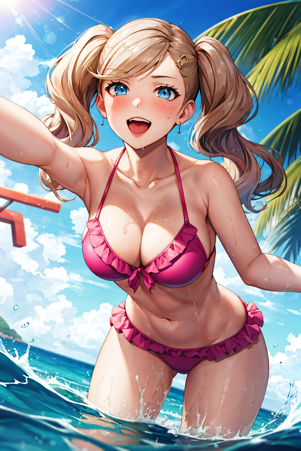 1girls, ai generated, ann takamaki, atlus, blonde hair, blue eyes, female, female only, light skin, light-skinned female, medium hair, nai diffusion, persona, persona 5, solo, solo female, stable diffusion, tagme, twintails