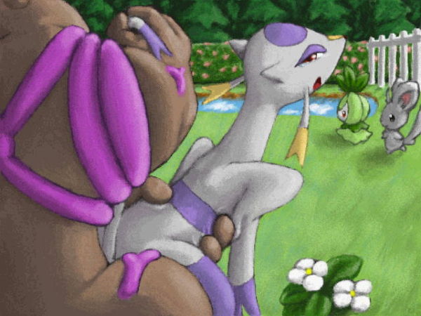 conkeldurr flowers mienshao minccino petilil pokemon pokemon_(species) pond