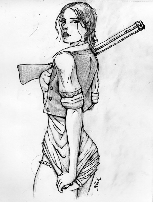 1girls artist_request ass black_and_white bonnie_macfarlane clothed clothed_female clothing female female_only gun hair holding_gun holding_object holding_weapon human human_only long_hair long_shirt looking_at_viewer looking_back looking_back_at_viewer monochrome open_clothes open_vest panties ranged_weapon red_dead_redemption red_dead_redemption_(series) rifle shirt side_view signature sleeves sleeves_rolled_up solo tagme underwear vest weapon