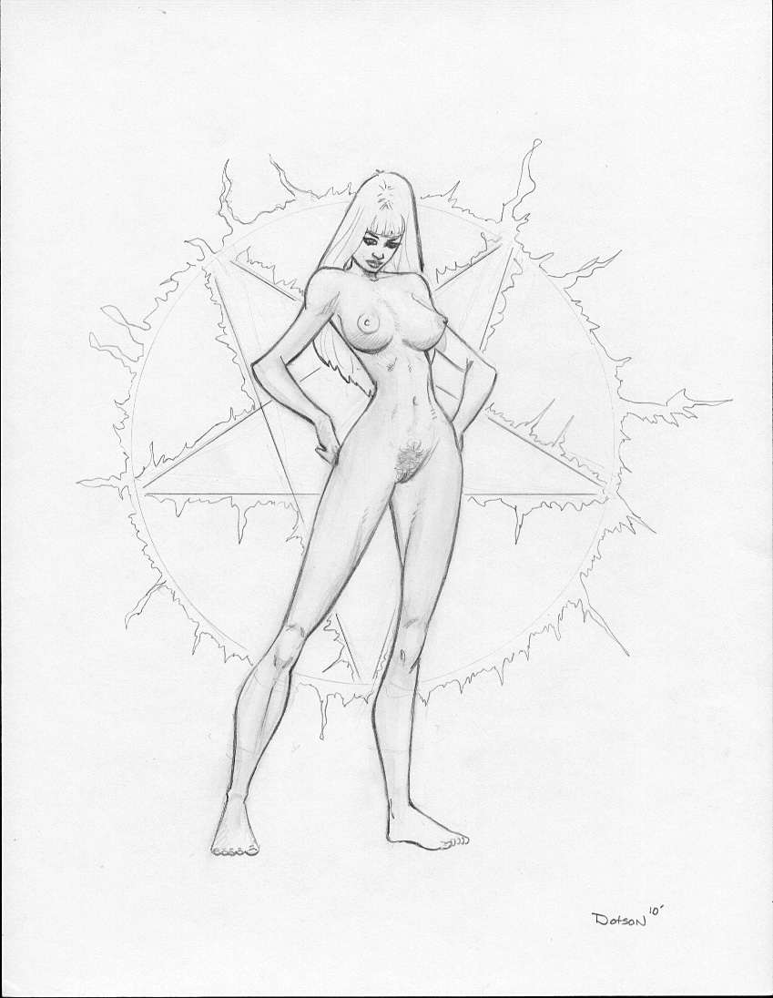 keith_dotson magik_(illyana_rasputin) marvel monochrome new_mutants nipples pussy x-men