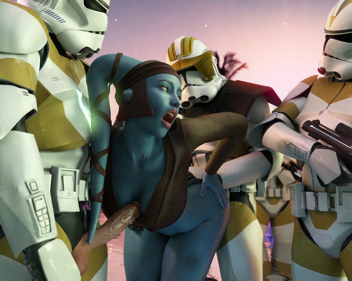 1girls, 3d, aayla secura, ahe gao, alternate version available, anal, anal sex, blender, breasts, drinkerofskies, female, hi res, male, multiple boys, multiple males, penis, sex, star wars