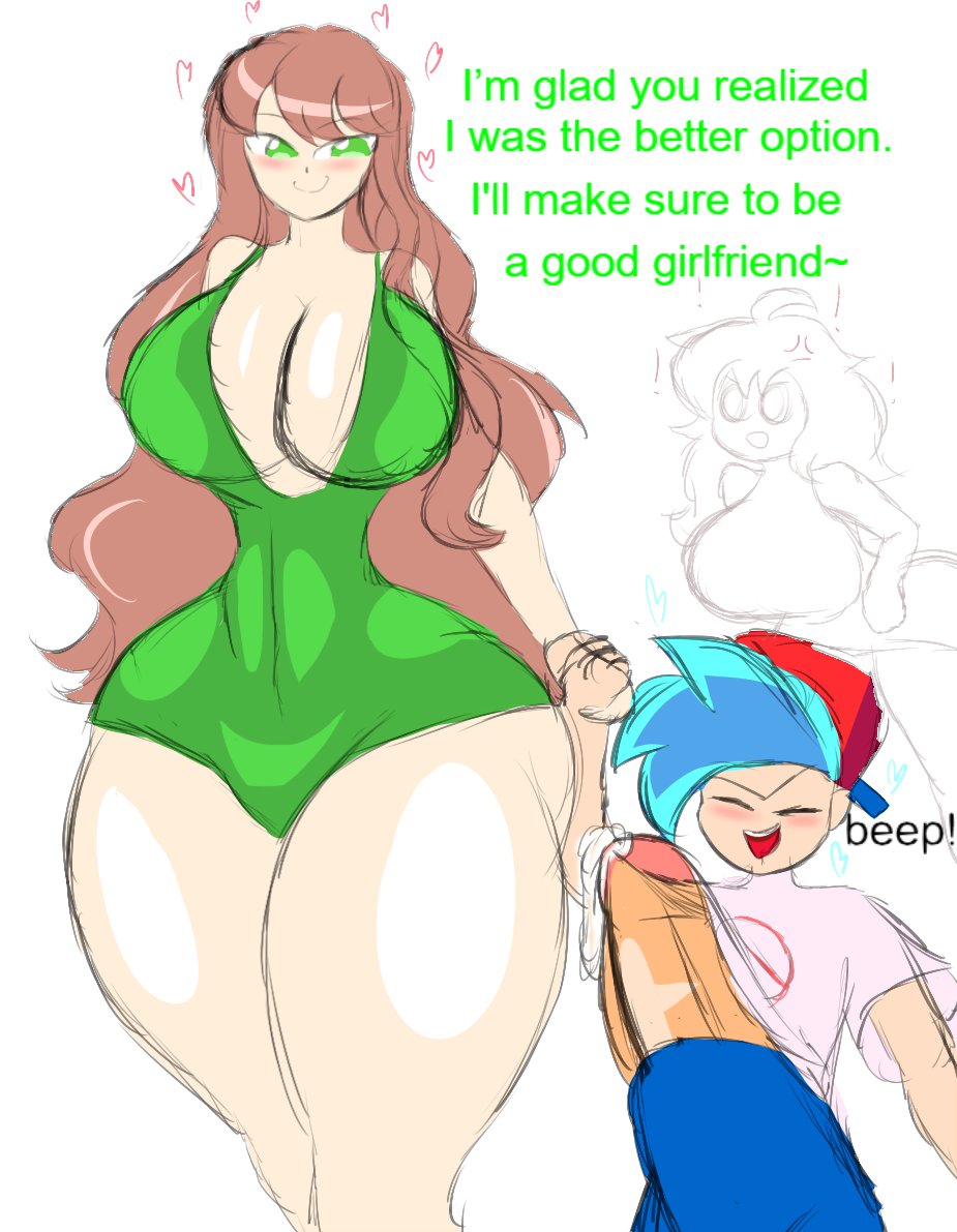 1boy 2023 2girls big_ass boyfriend_(friday_night_funkin) brown_hair cheating cheating_(relationship) cheating_boyfriend cuckquean doctordrawnass doki_doki_literature_club friday_night_funkin girlfriend_(friday_night_funkin) green_leotard hair_down happy huge_cock monika_(doki_doki_literature_club) netorare newgrounds