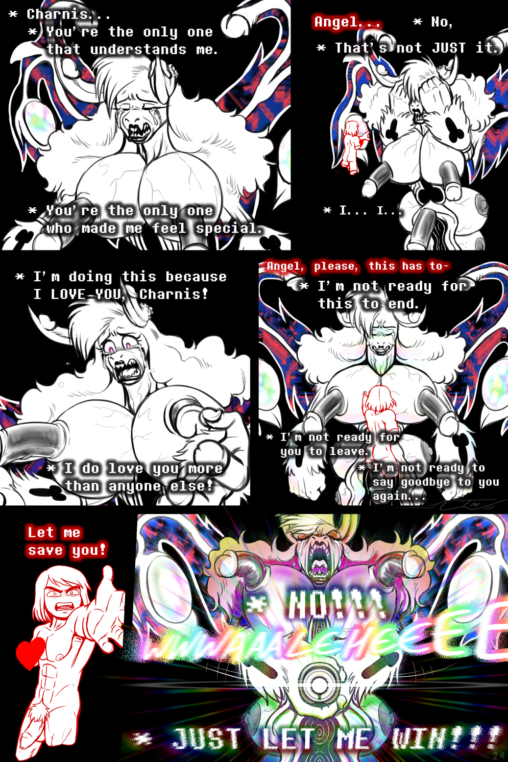 alternate_universe angel_derear anthro asriel_dreemurr_(god_form) big_breasts big_penis black_background bodily_fluids boss_monster bovid breasts bright_light caprine charging clothed clothing comic duo floating footwear footwear_only frisk_(undertale) frisky_(under(her)tail) futanari genitals goat hair hand_on_penis herm hi_res huge_cock human intersex long_hair long_tongue male mammal messy_hair mostly_nude multi_genitalia multi_penis ovaries partially_clothed penis penis_digits penis_fingers penis_horn penis_nipples pentaphallia polyphallia profanity pseudo_horn pubes rainbow rule_63 sharp_teeth shoes shoes_only simple_background size_difference tears teeth text thewill tongue under(her)tail undertale undertale_(series) unusual_anatomy unusual_genitalia_placement unusual_penis_placement vein veiny_breasts wide_eyed wings yelling