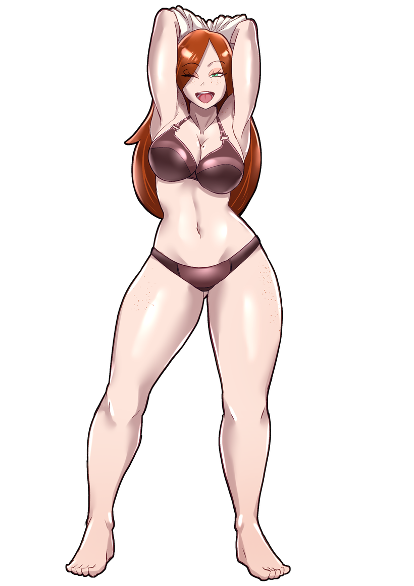 1girls alpha_channel armpits arms_behind_head arms_up banjabu breasts cleavage clothing female for_sticker_use gravity_falls lingerie looking_at_viewer png shirt_lift shirt_off solo sticker_template transparent_background transparent_png wendy_corduroy wink