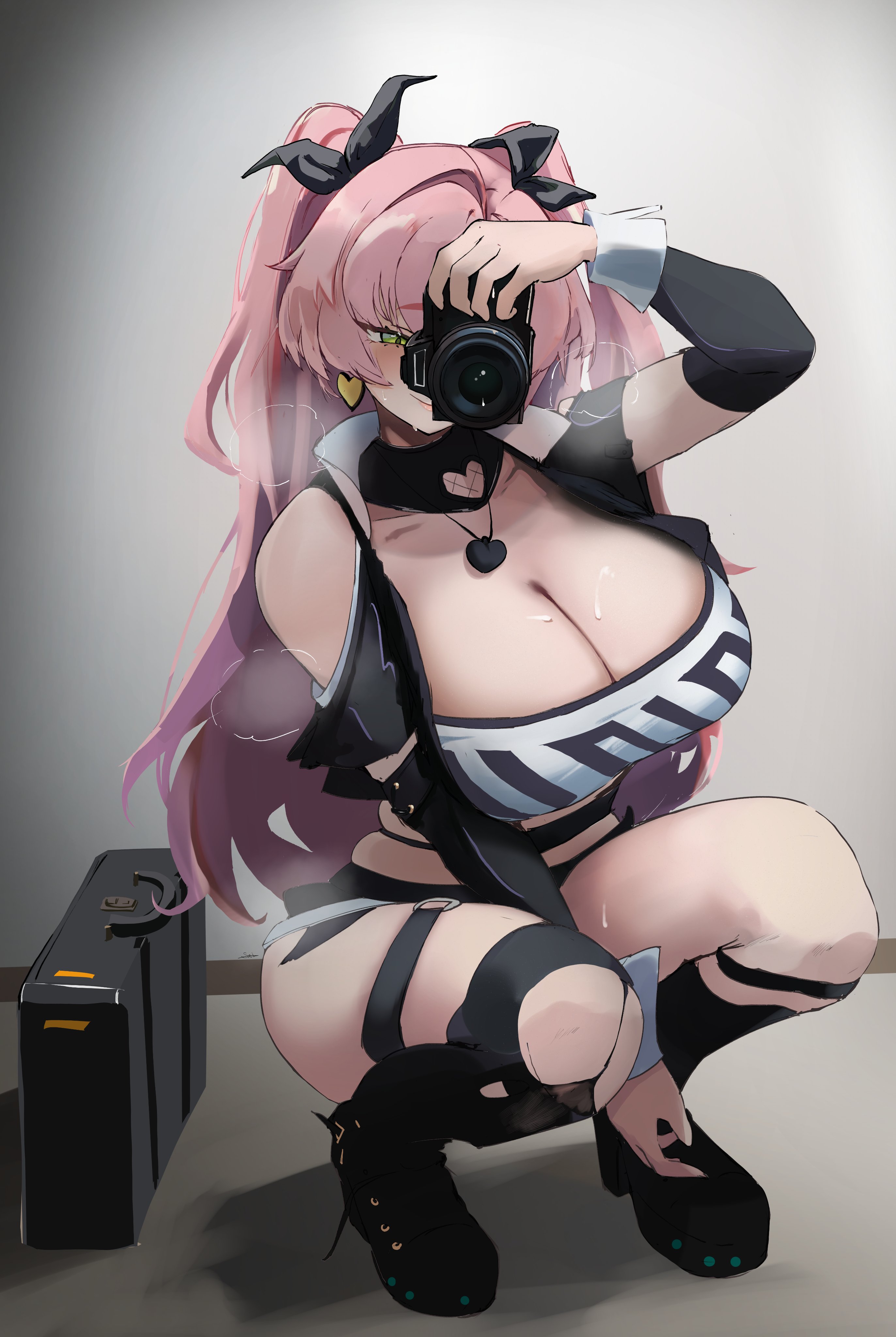 1girls, big breasts, busty, cleavage, clothed, curvaceous, curves, curvy, curvy female, curvy figure, female, female only, hoyoverse, huge breasts, large breasts, light skin, light-skinned female, mihoyo, mostly clothed, nicole demara, nixie 8808, pink hair, revealing clothes, zenless zone zero