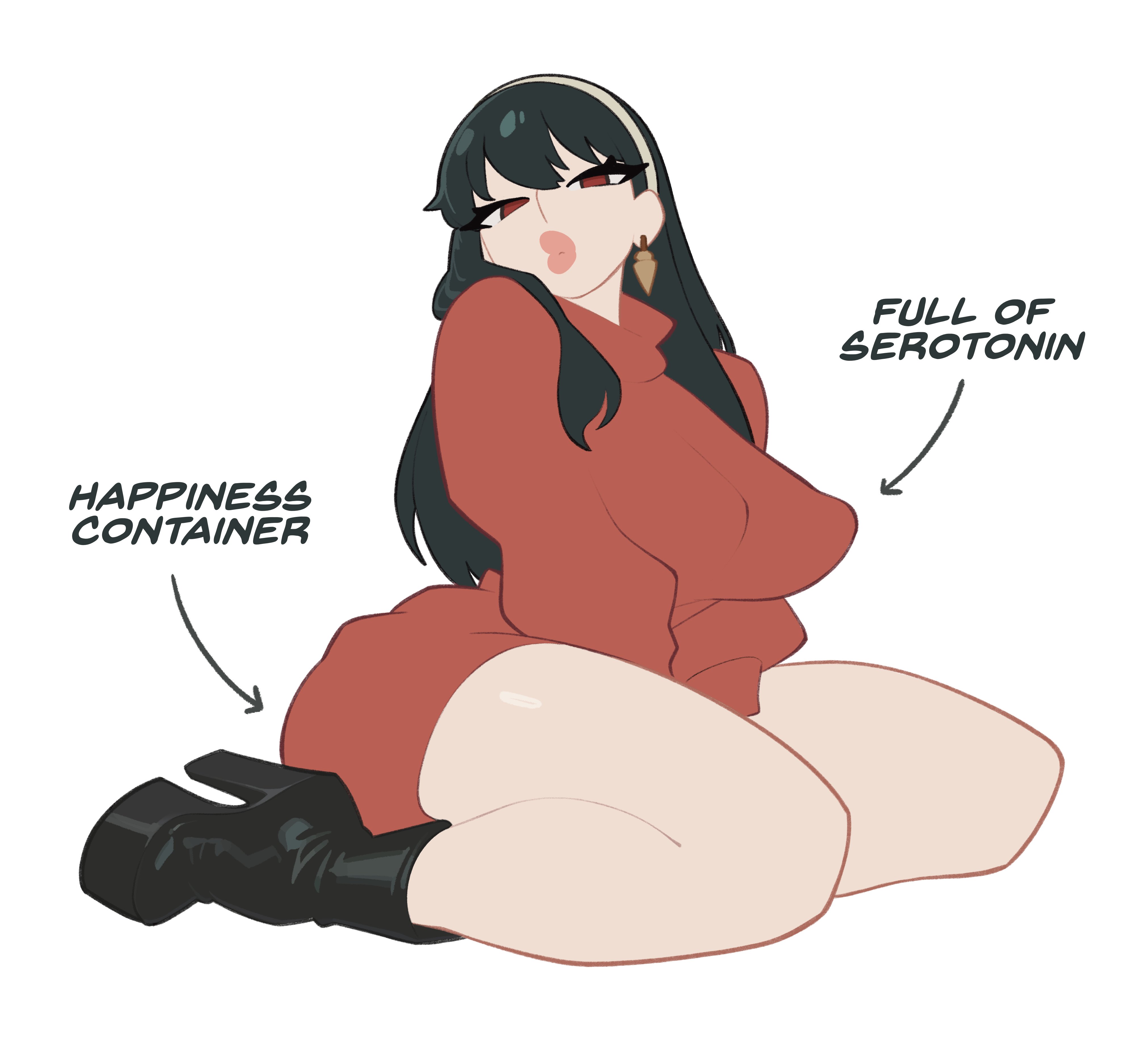1girls, ass, ass bigger than head, big ass, big breasts, big nipples, breasts, breasts bigger than head, bubble ass, bubble butt, curvaceous, curvy, curvy figure, evil container, fat ass, female, female only, full lips, full of milk/soup (meme), gigantic breasts, huge ass, huge breasts, huge butt, huge thighs, looking at viewer, marsupialman, massive ass, massive breasts, massive thighs, meme, nipple outline, nipples, nipples visible through clothing, perky breasts, spy x family, thick ass, thick legs, thick thighs, thunder thighs, thunderthighs, tits bigger than head, wide hips, wide thighs, yor briar, yor forger